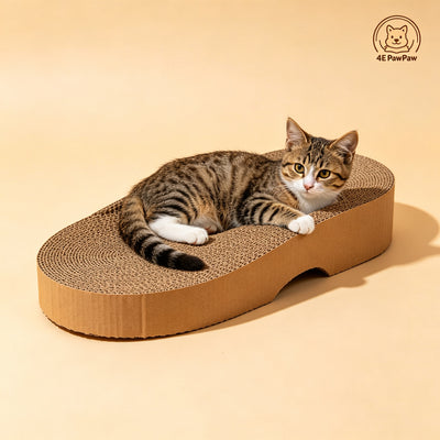 Slipper Shape Cat Scratcher with Catnip - Fun & Functional