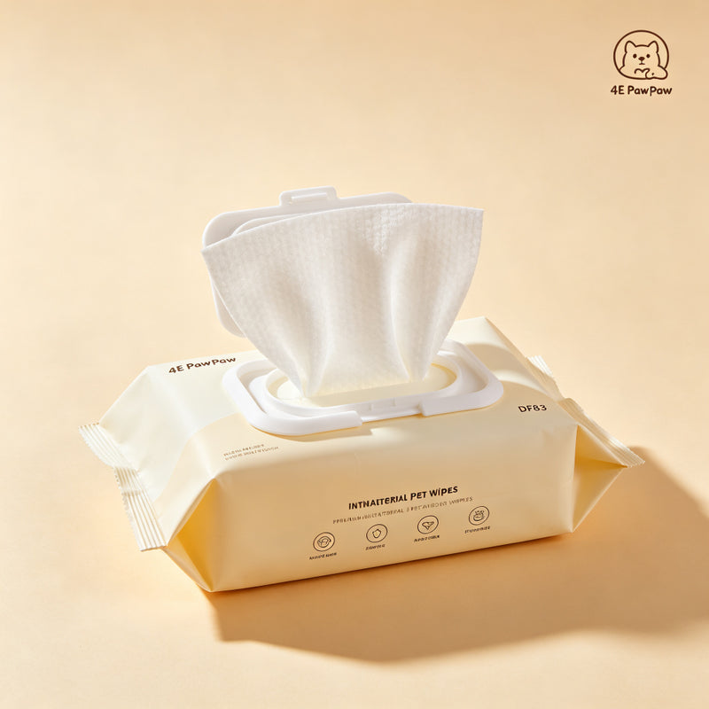 Premium Antibacterial Pet Wet Wipes for Cats - 99.9% Germ Protection