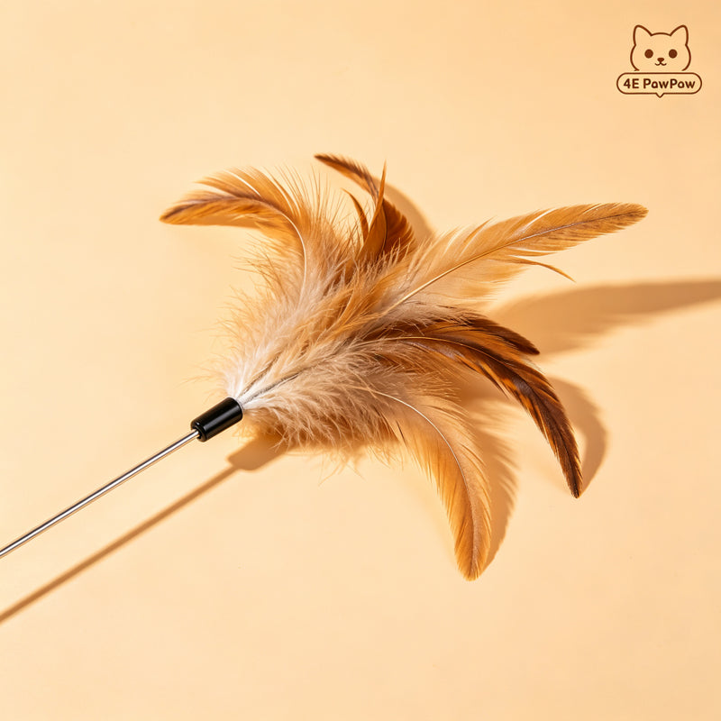 Professional Grade Feather Cat Teaser Wand - Tournament Quality